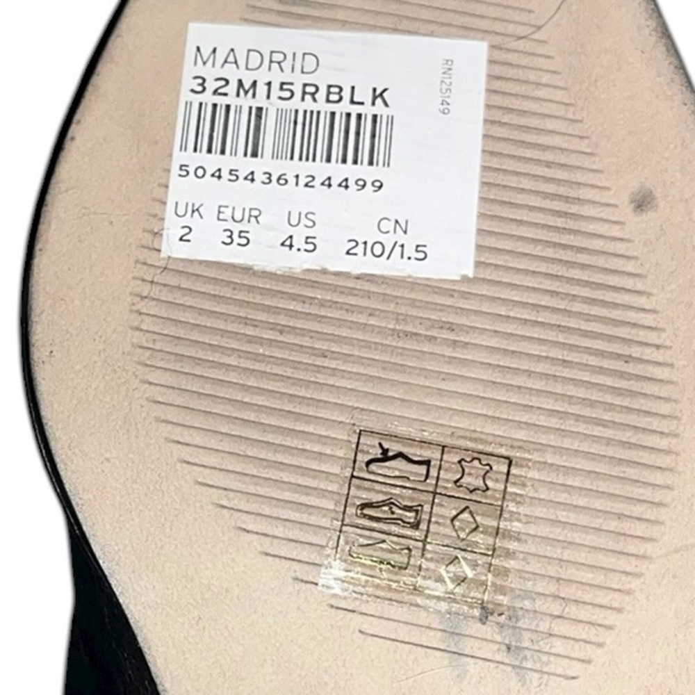 Topshop Sleek Pull On Black Leather Kitten Heeled Boots Size 35 (US 4.5) - Picture 8 of 8